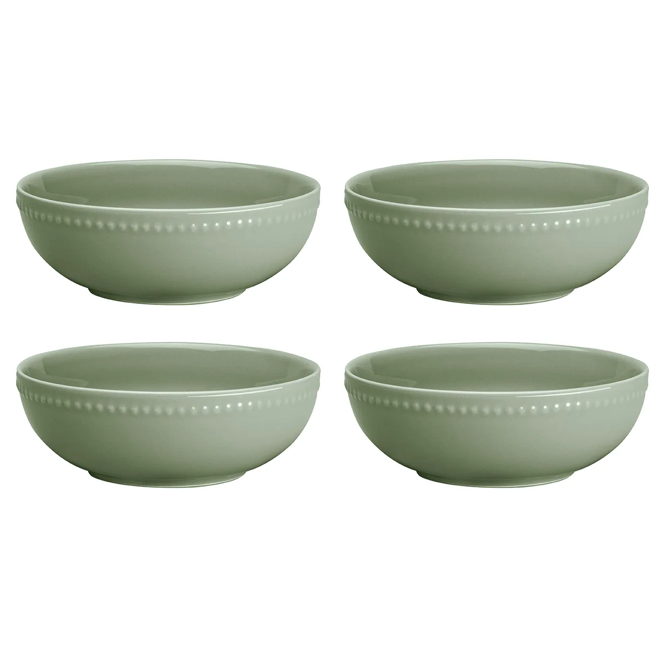 Bol Dots 60cl Lot de 4, Vert Scandi Living