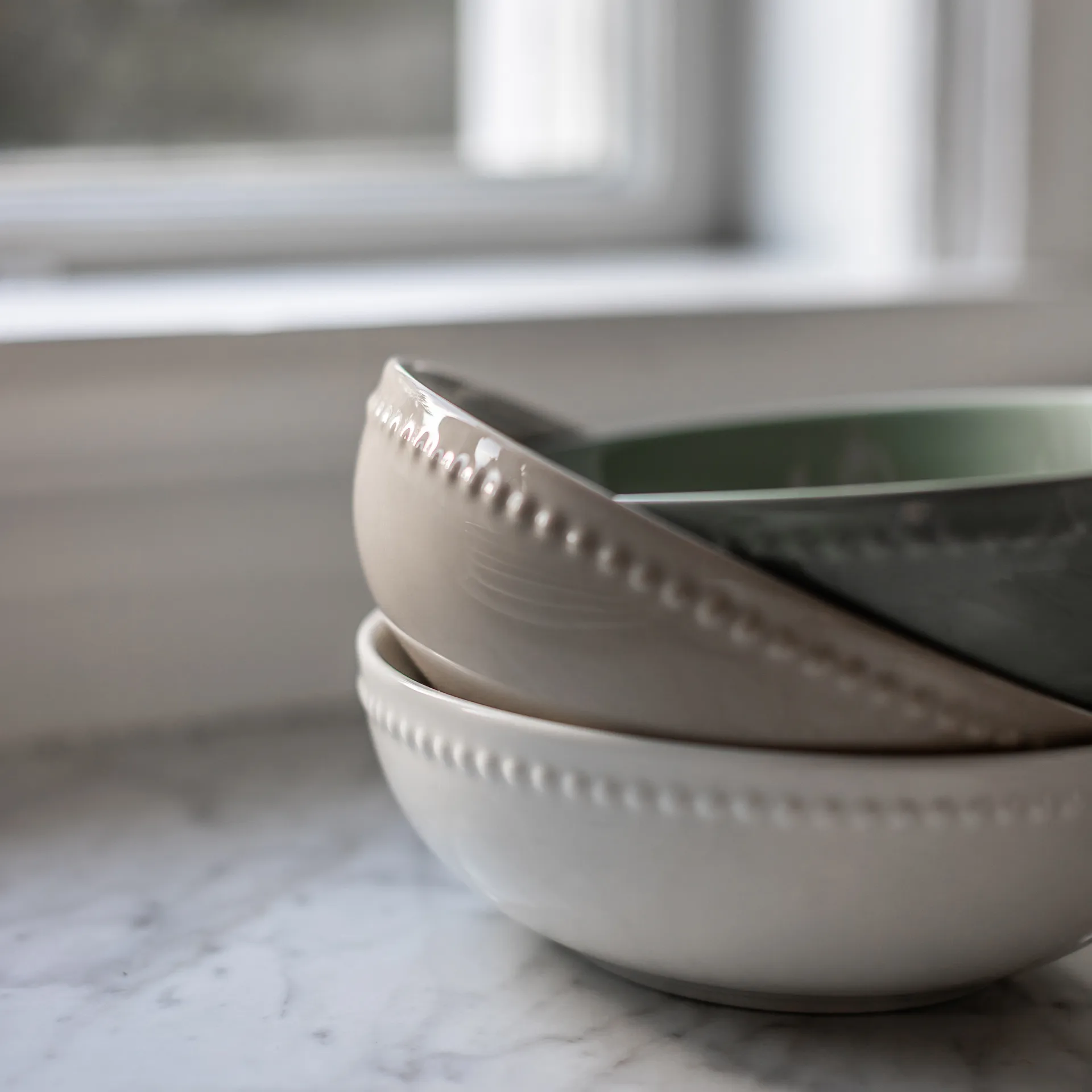 Bol Dots 60cl Lot de 4, Vert Scandi Living