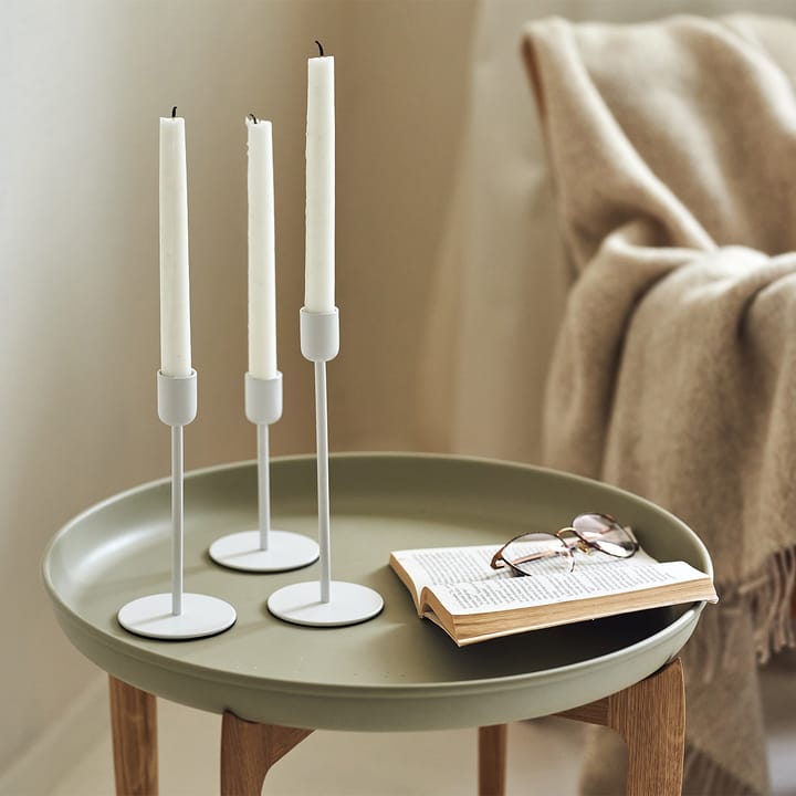Bougeoir Arctic 14 cm, Blanc Scandi Living