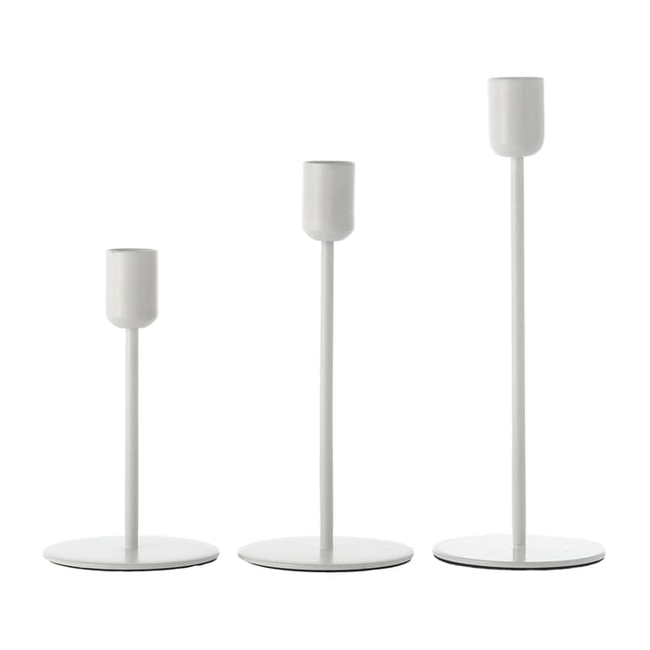 Bougeoir Arctic 14 cm, Blanc Scandi Living