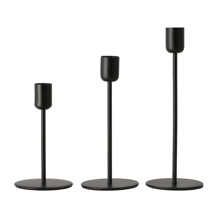 Bougeoir Arctic 14 cm, Noir Scandi Living