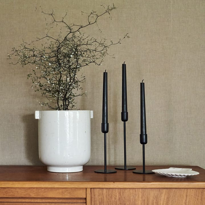 Bougeoir Arctic 18 cm, Noir Scandi Living