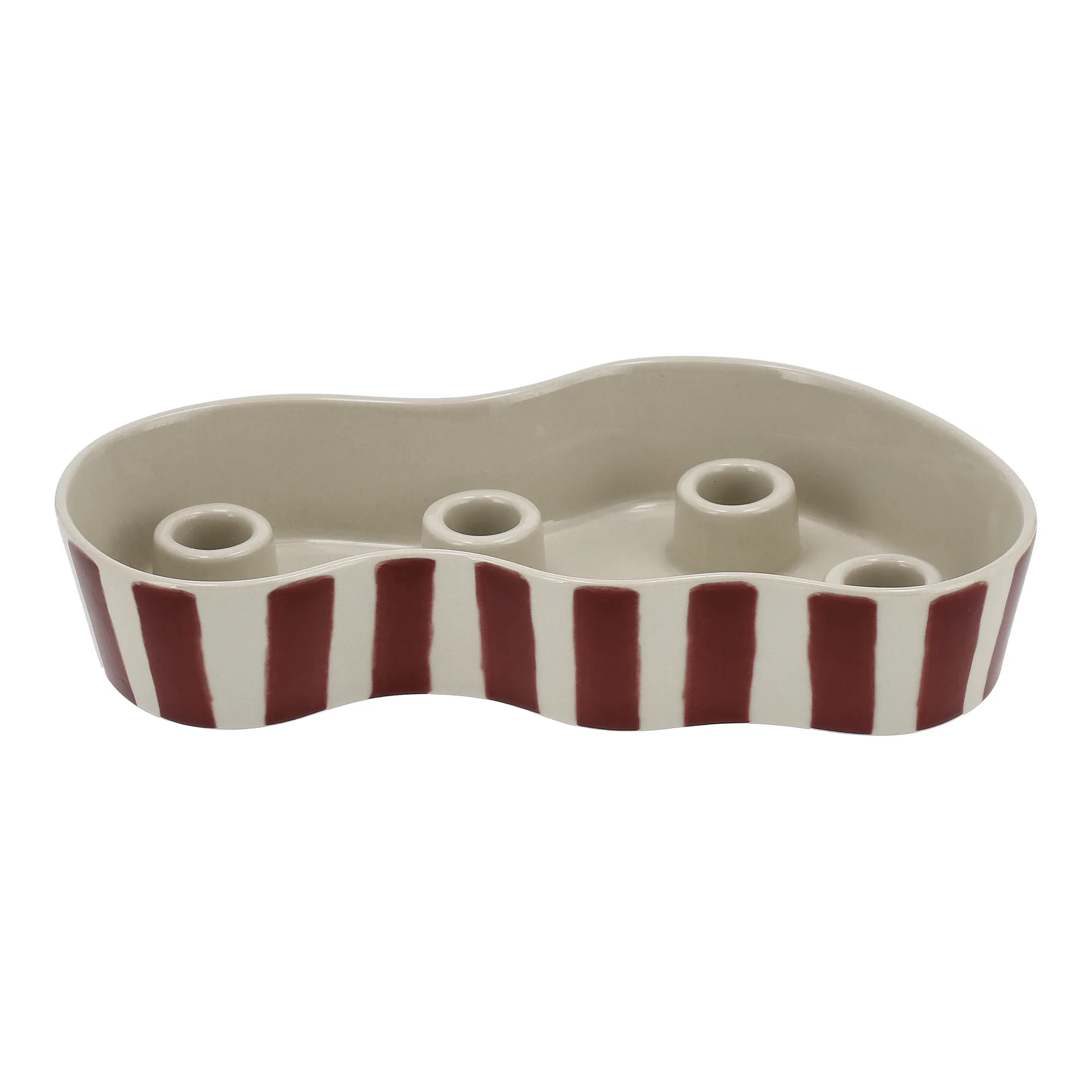 Scandi Living Bougeoir de l’Avent Ember Rouge-blanc, ,3 cm