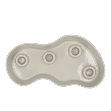 Bougeoir de l’Avent Ember - Rouge-blanc, 15×27,3 cm - Scandi Living