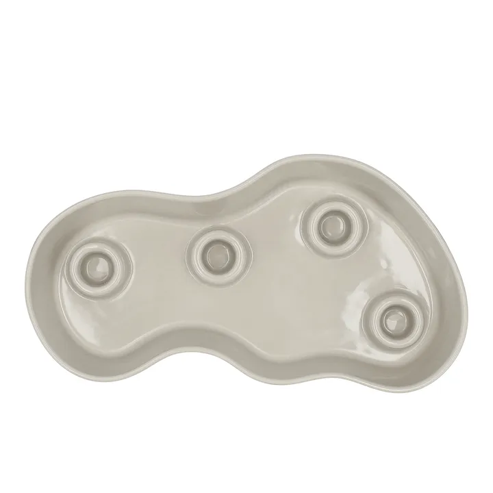 Bougeoir de l’Avent Ember - Rouge-blanc, 15×27,3 cm - Scandi Living
