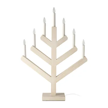 Bougeoir de l'avent Pine 62 cm - Blanc émaillé - Scandi Living