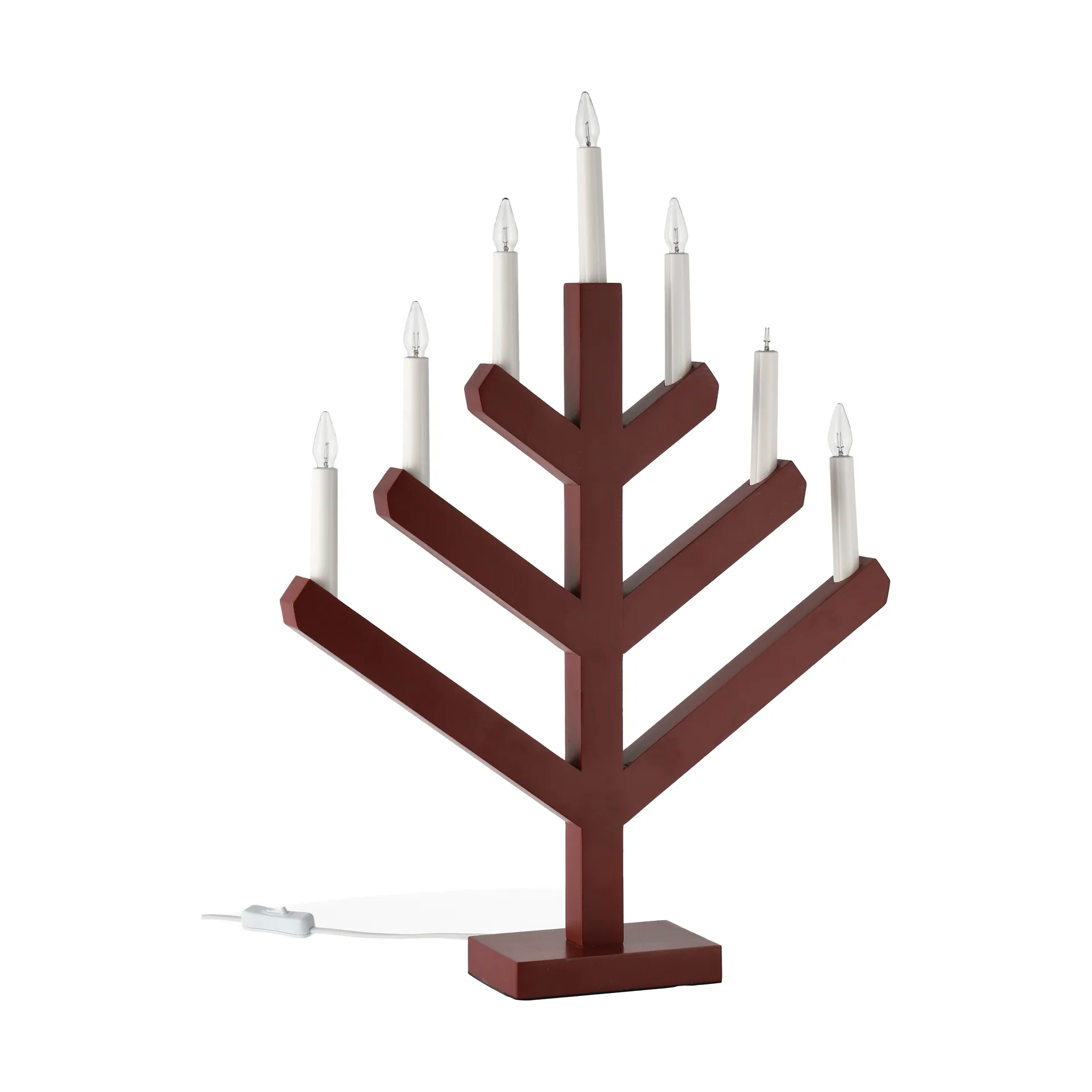 Bougeoir de l'avent Pine 62 cm, Rouge Scandi Living