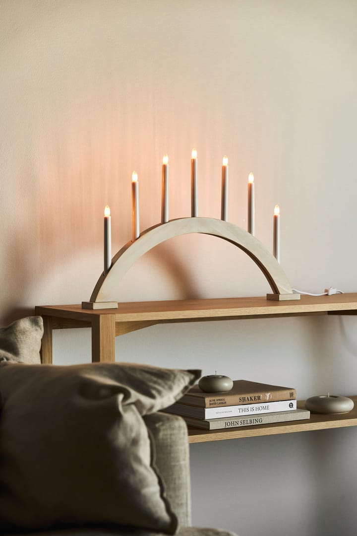 Bougeoir de l'avent Sky arc 41 cm, Blanc émaillé Scandi Living