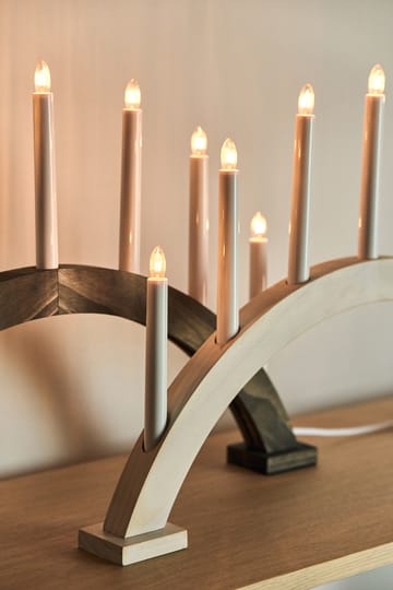Bougeoir de l'avent Sky arc 41 cm - Blanc émaillé - Scandi Living