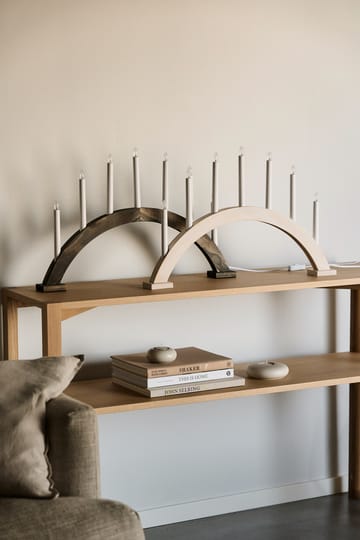 Bougeoir de l'avent Sky arc 41 cm - Blanc émaillé - Scandi Living