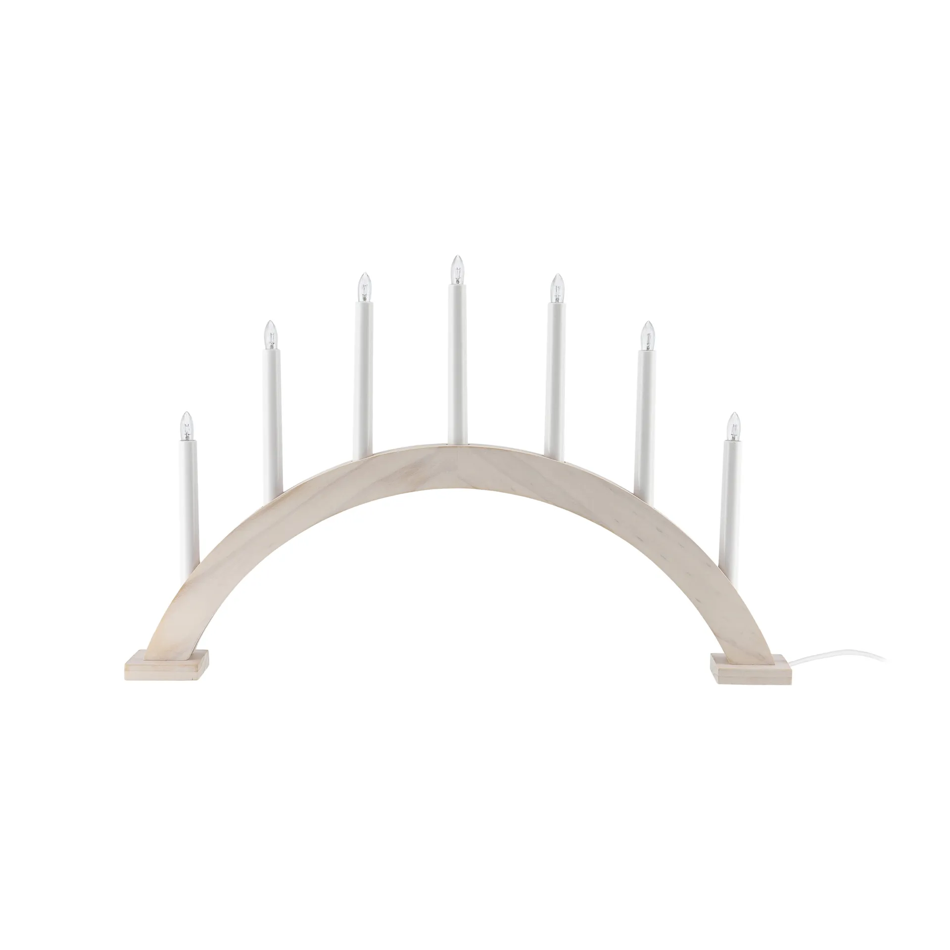 Bougeoir de l'avent Sky arc 41 cm, Blanc émaillé Scandi Living