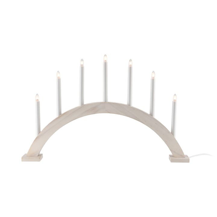 Bougeoir de l'avent Sky arc 41 cm, Blanc émaillé Scandi Living