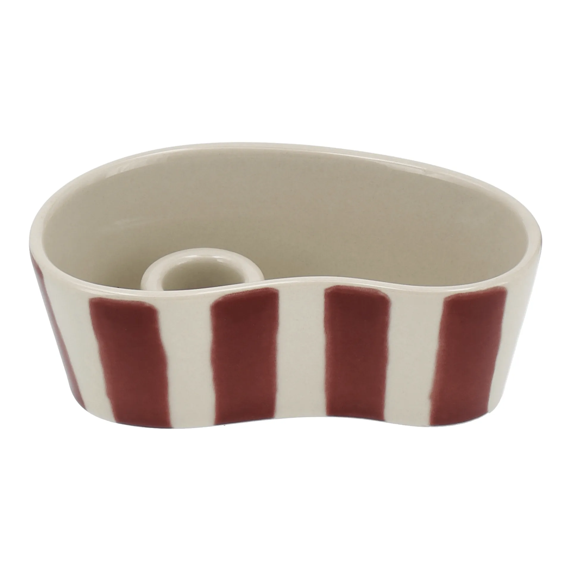 Scandi Living Bougeoir Ember Rouge-blanc, cm