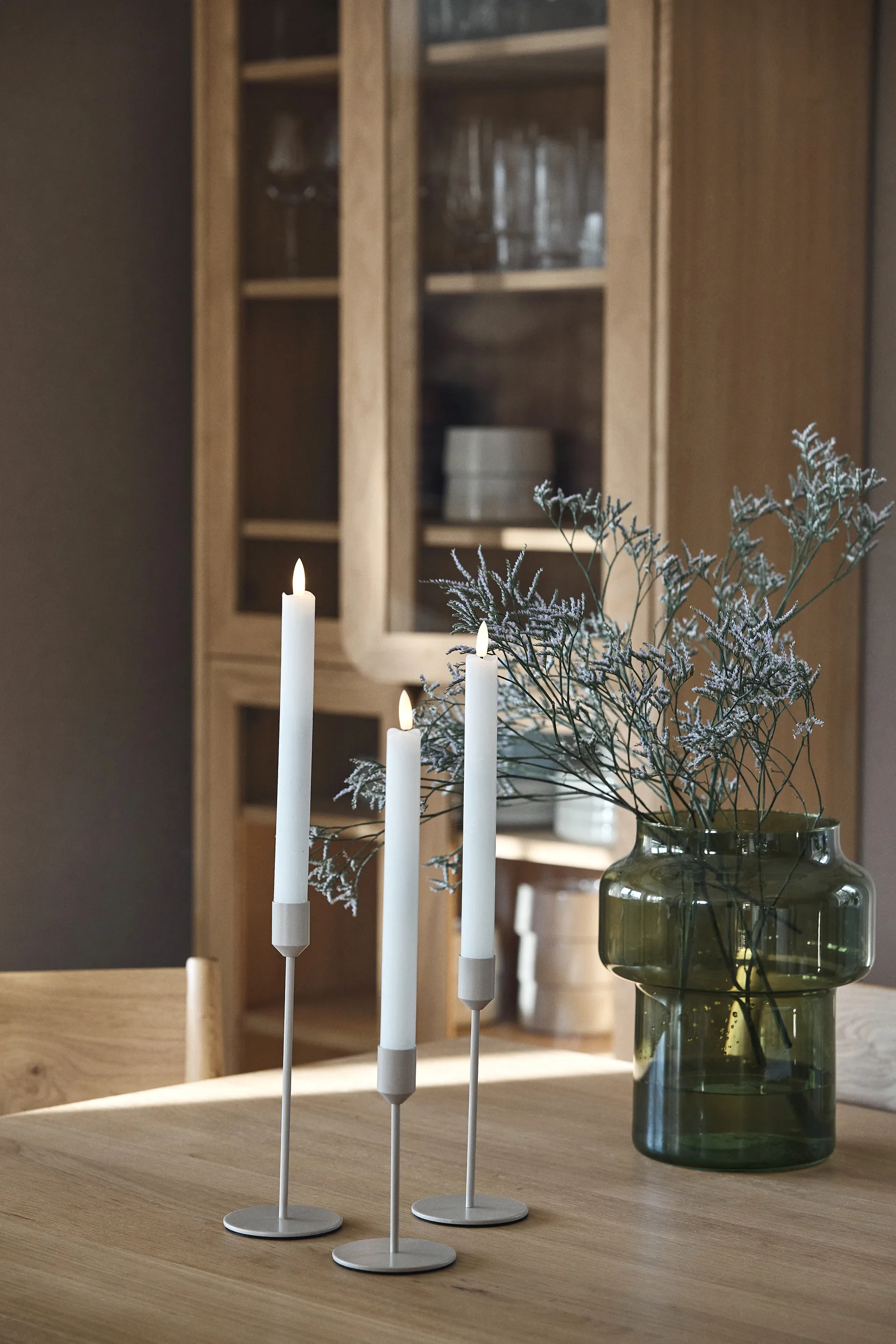 Bougeoir Glare 14 cm, Greige Scandi Living