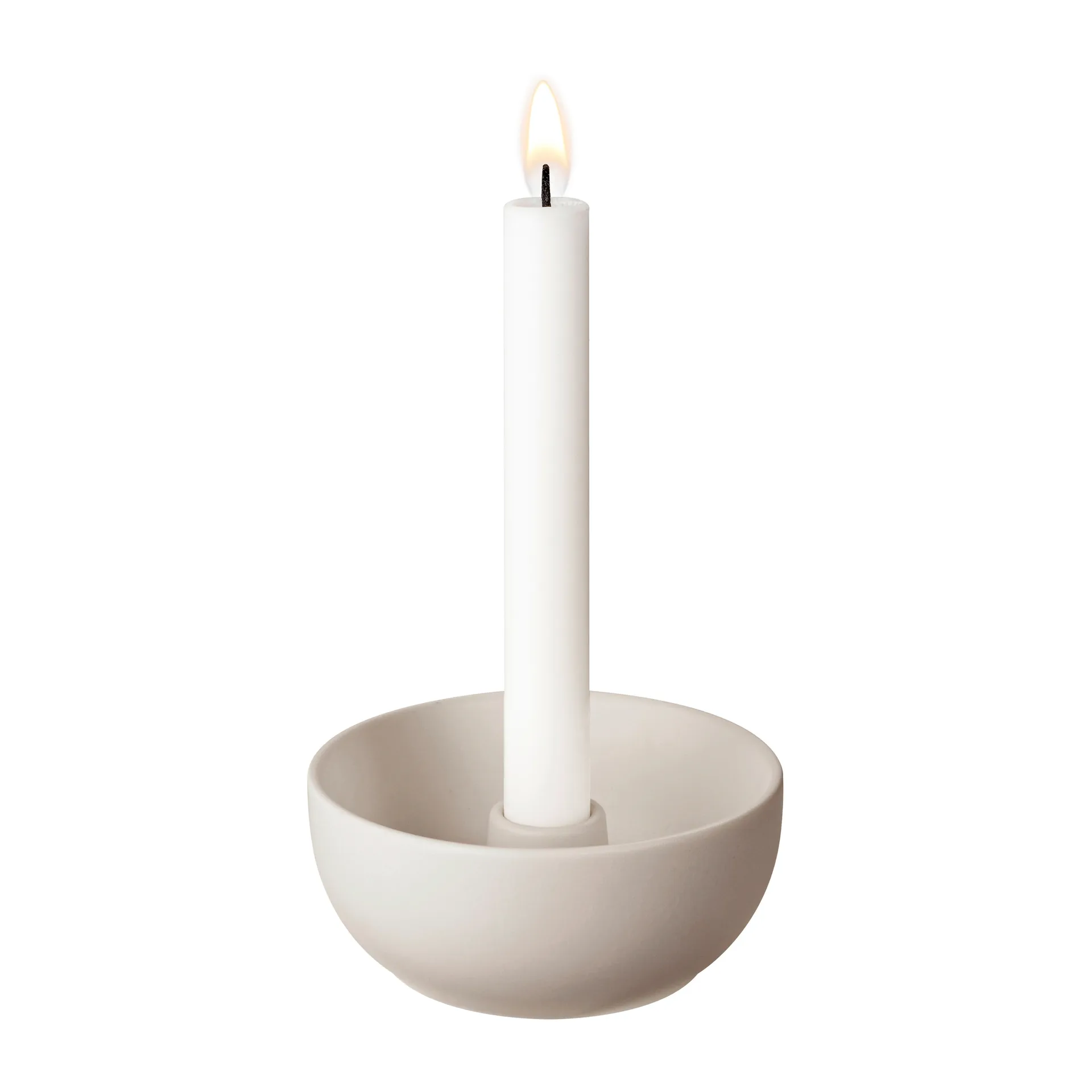 Bougeoir Valley Ø12 cm, Beige Scandi Living