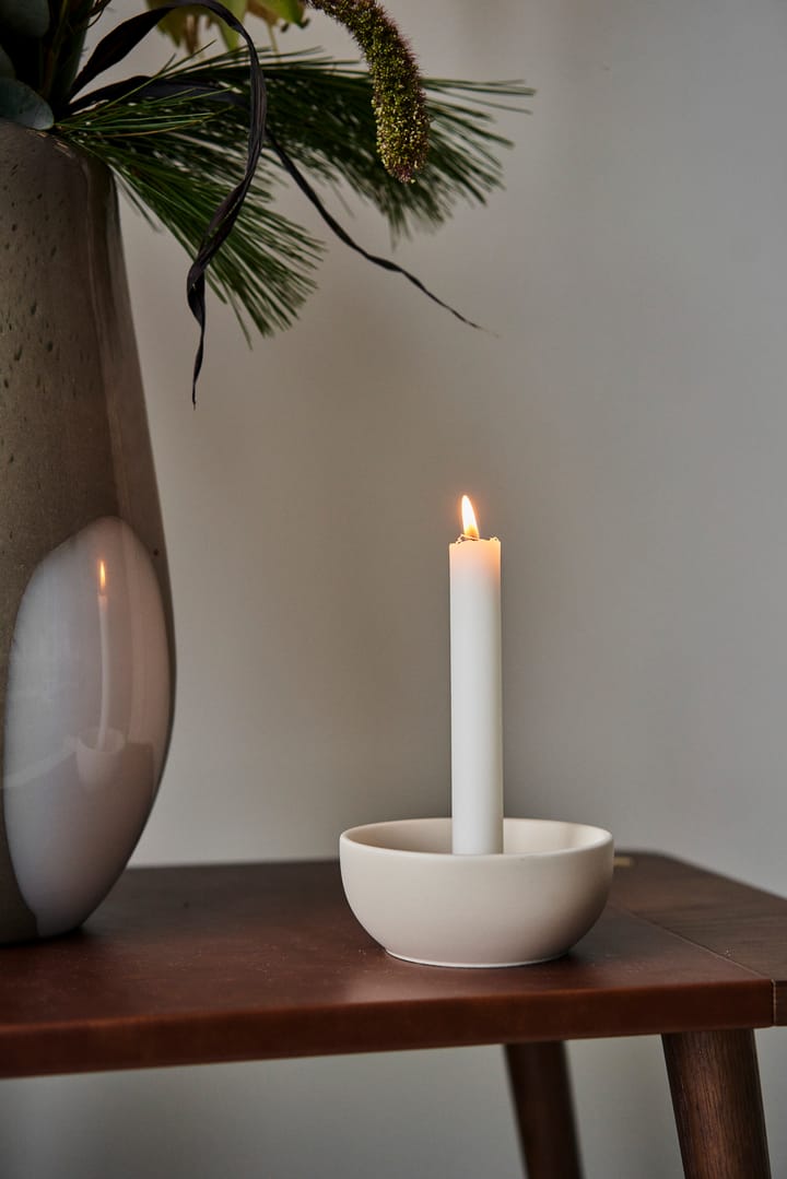 Bougeoir Valley Ø12 cm, Beige Scandi Living
