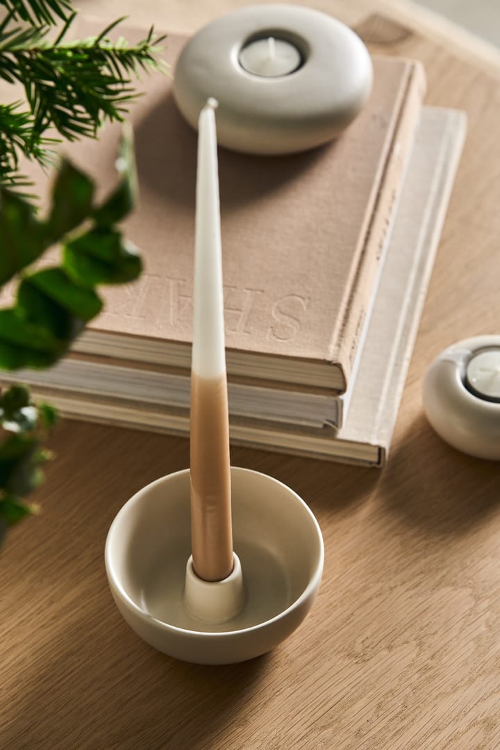 Bougeoir Valley Ø12 cm, Beige Scandi Living
