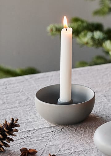 Bougeoir Valley Ø12 cm - Gris - Scandi Living