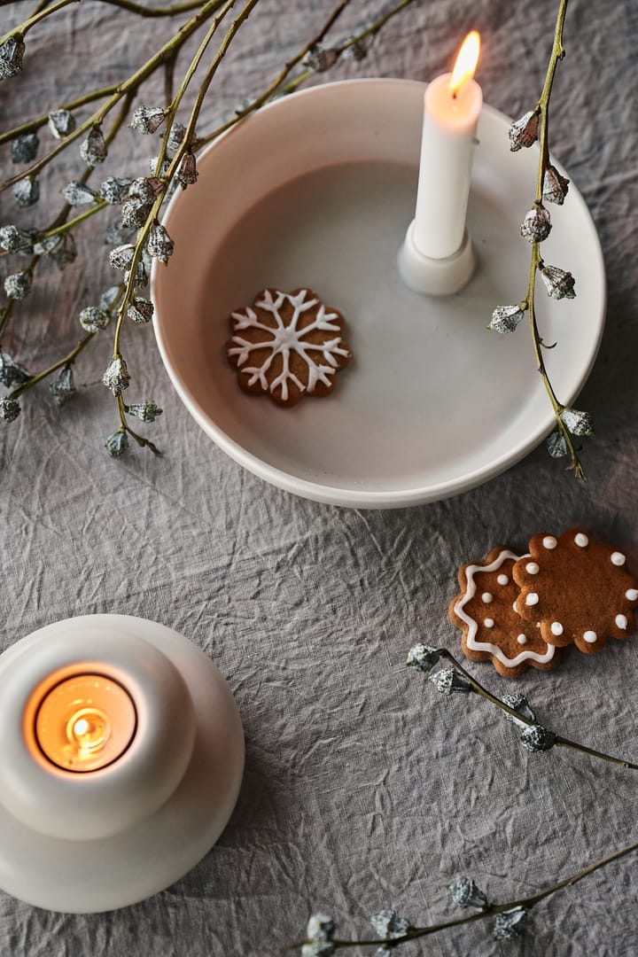 Bougeoir Valley Ø21 cm, Beige Scandi Living