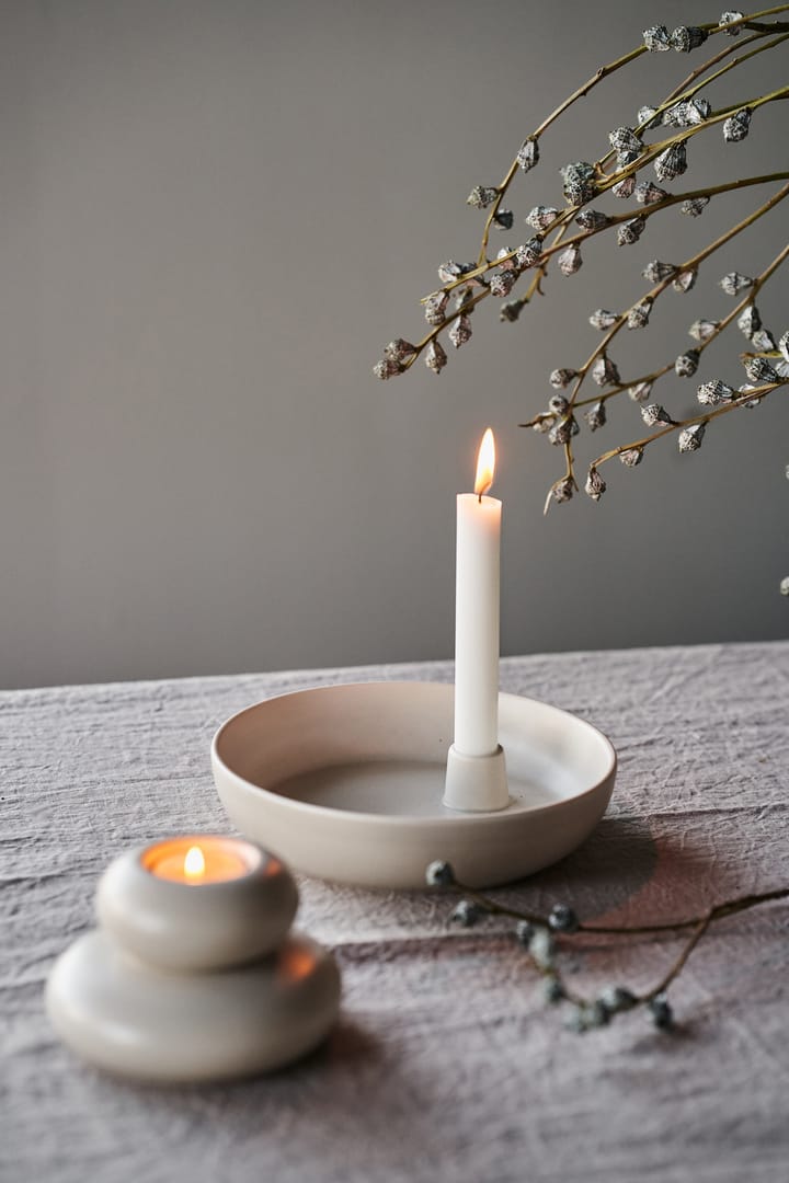 Bougeoir Valley Ø21 cm, Beige Scandi Living