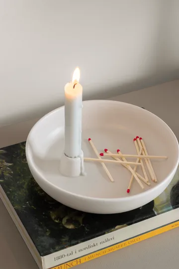 Bougeoir Valley Ø21 cm - Blanc - Scandi Living