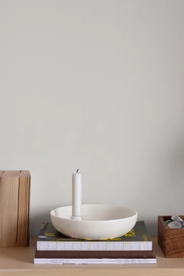 Bougeoir Valley Ø21 cm - Blanc - Scandi Living