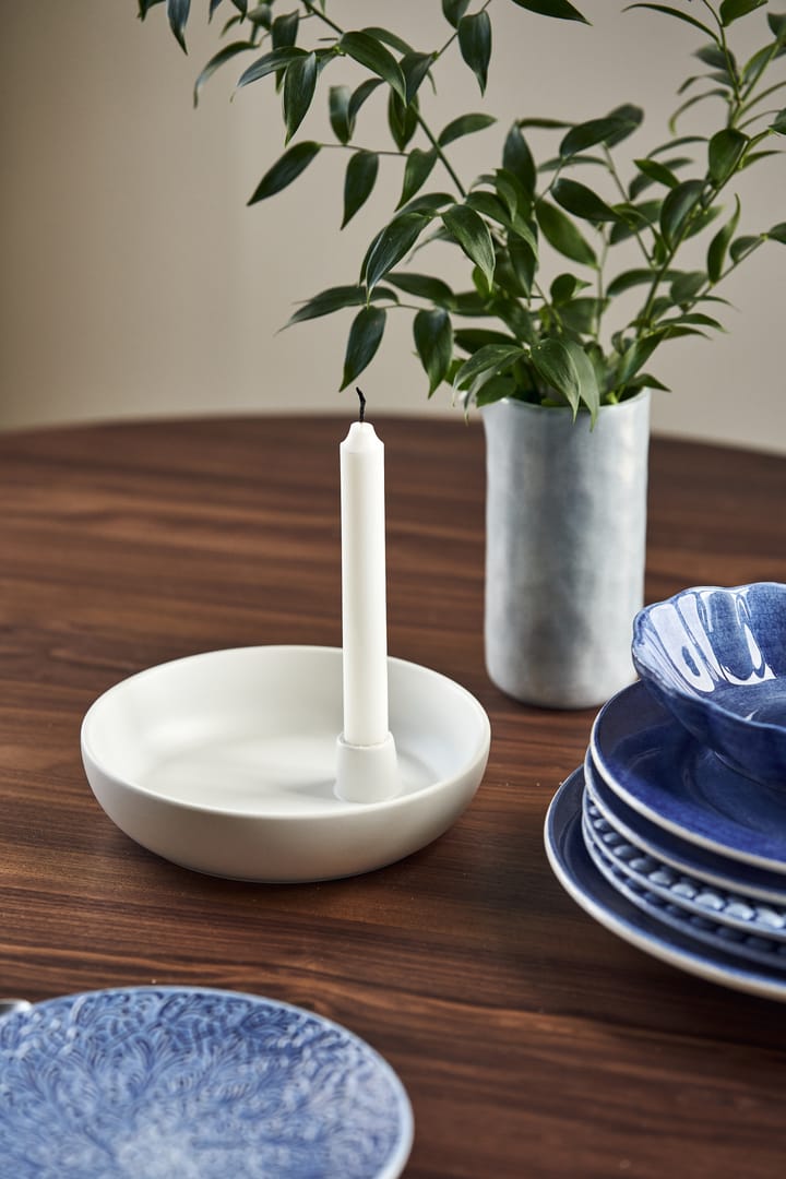 Bougeoir Valley Ø21 cm, Blanc Scandi Living