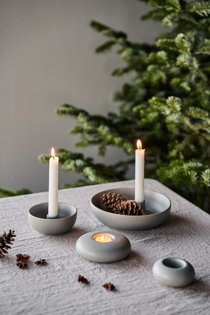 Bougeoir Valley Ø21 cm, Gris Scandi Living