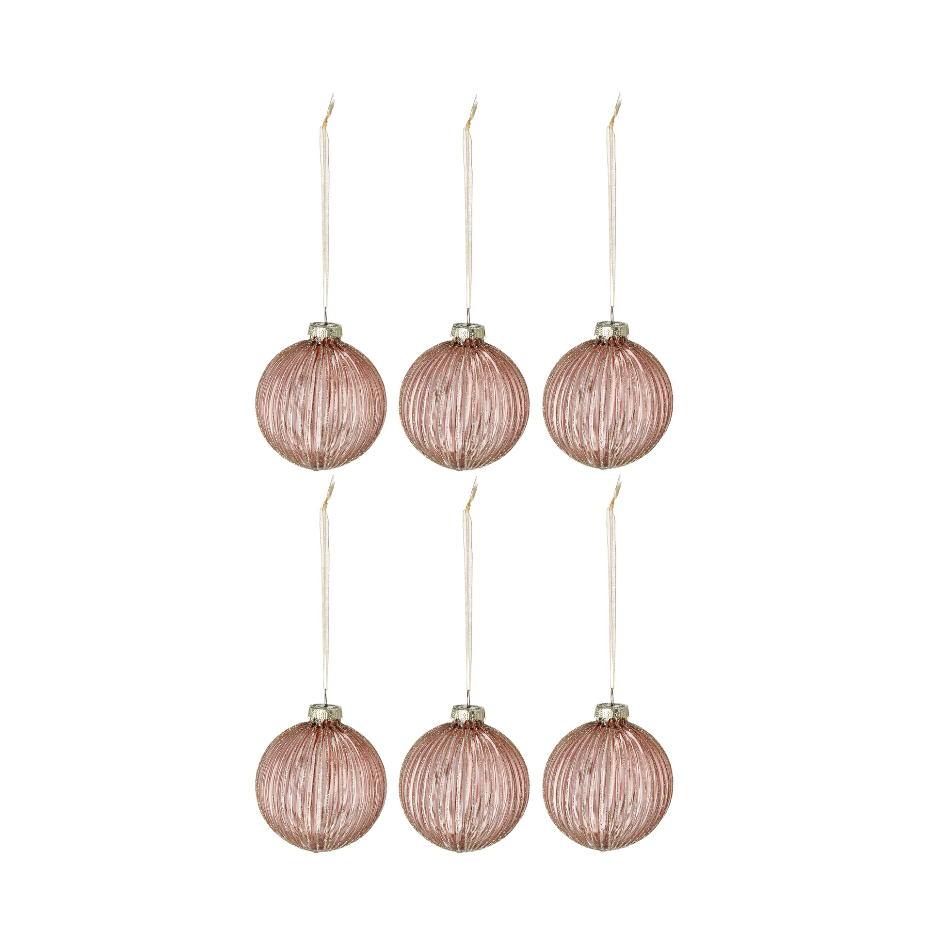 Boule de Noël Holiday lot de 6, Rose gold Scandi Living