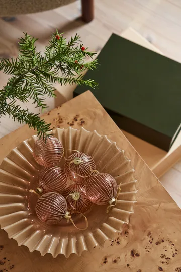 Boule de Noël Holiday lot de 6 - Rose gold - Scandi Living
