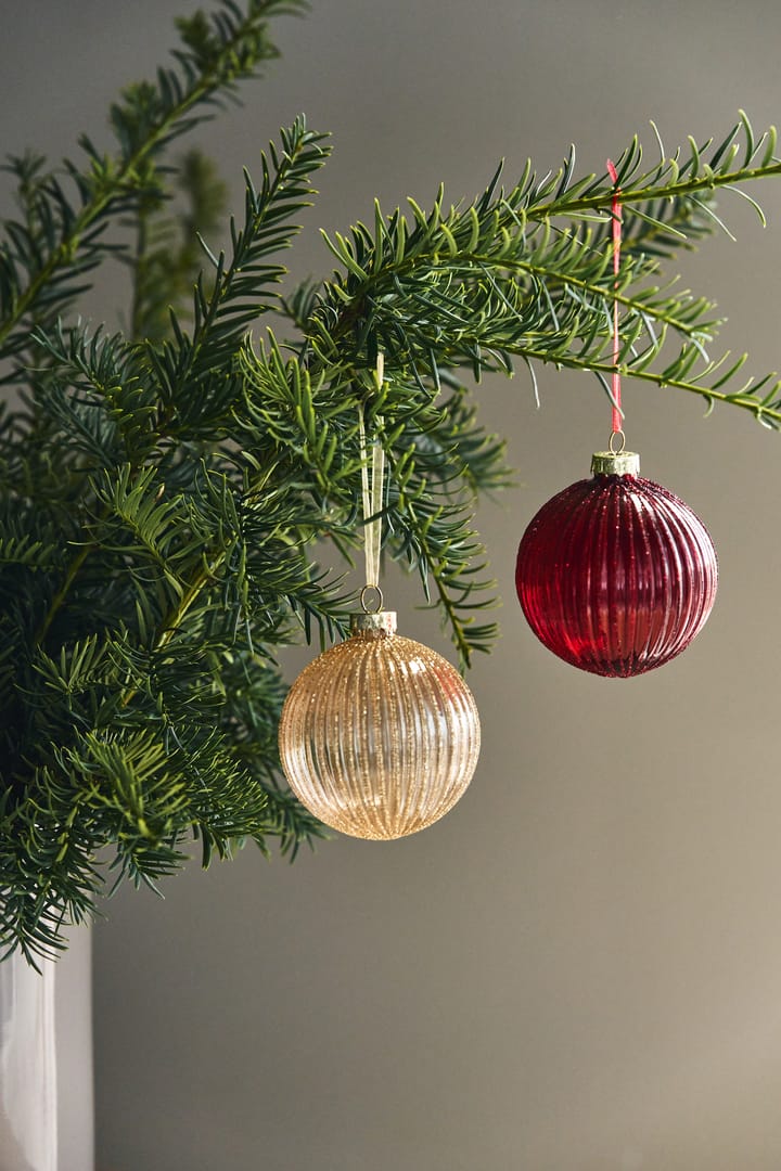 Boule de Noël Holiday lot de 6, Rouge Scandi Living