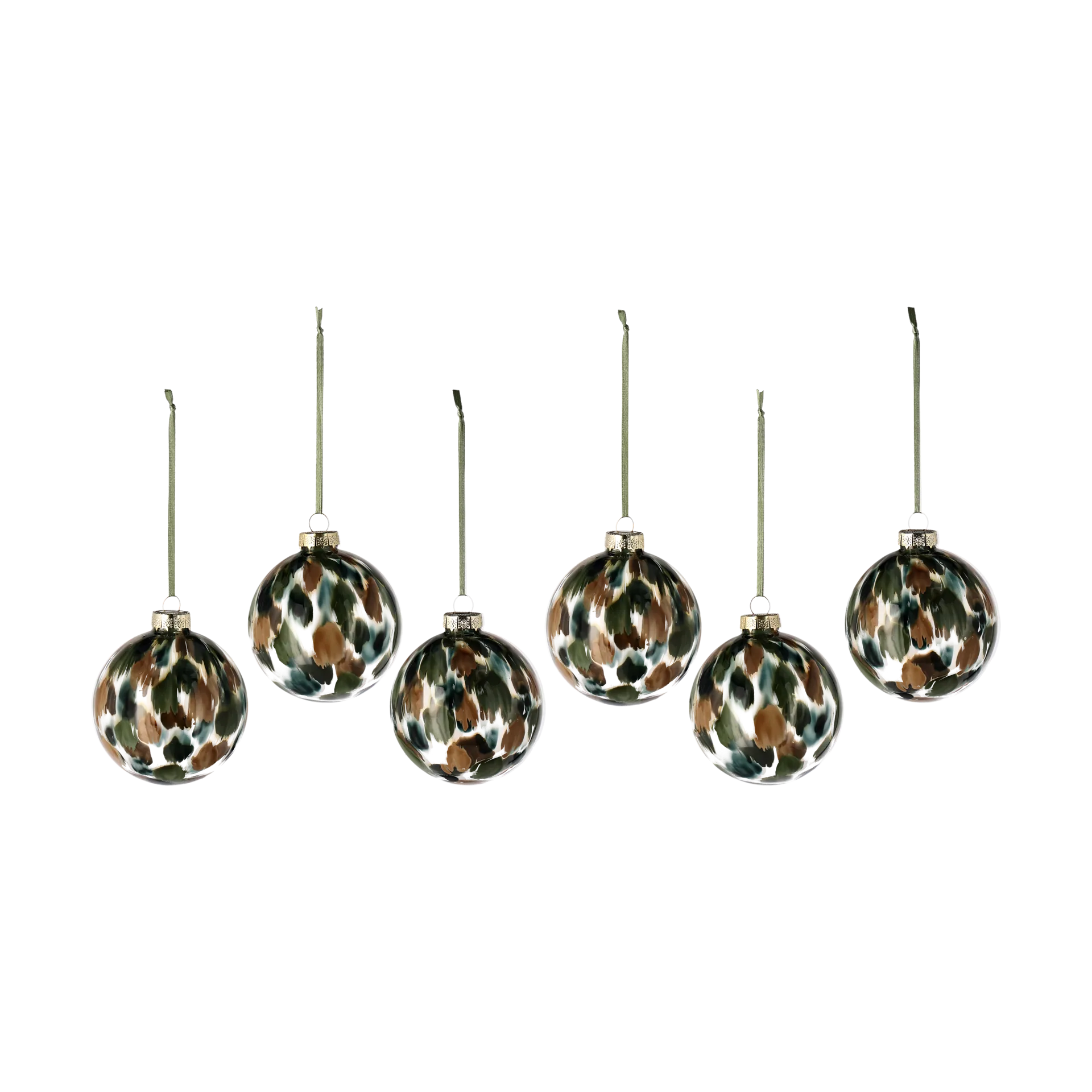 Boule de Noël Overcast Ø8 cm, lot de 6, Vert Scandi Living