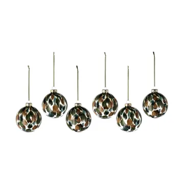 Boule de Noël Overcast Ø8 cm, lot de 6 - Vert - Scandi Living