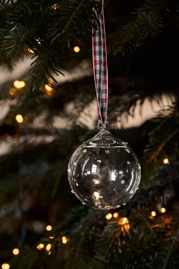 Boule de sapin avec nœud Grace Lot de 3 - Blanc - Scandi Living