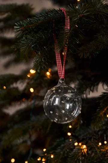 Boule de sapin avec nœud Grace Lot de 3 - Rouge - Scandi Living