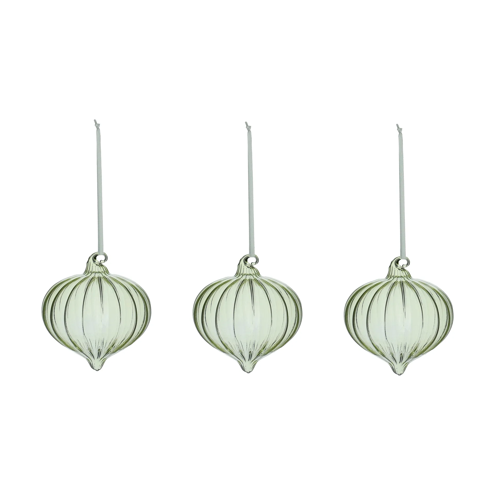 Boule de sapin Whisper Lot de 3, Vert Scandi Living