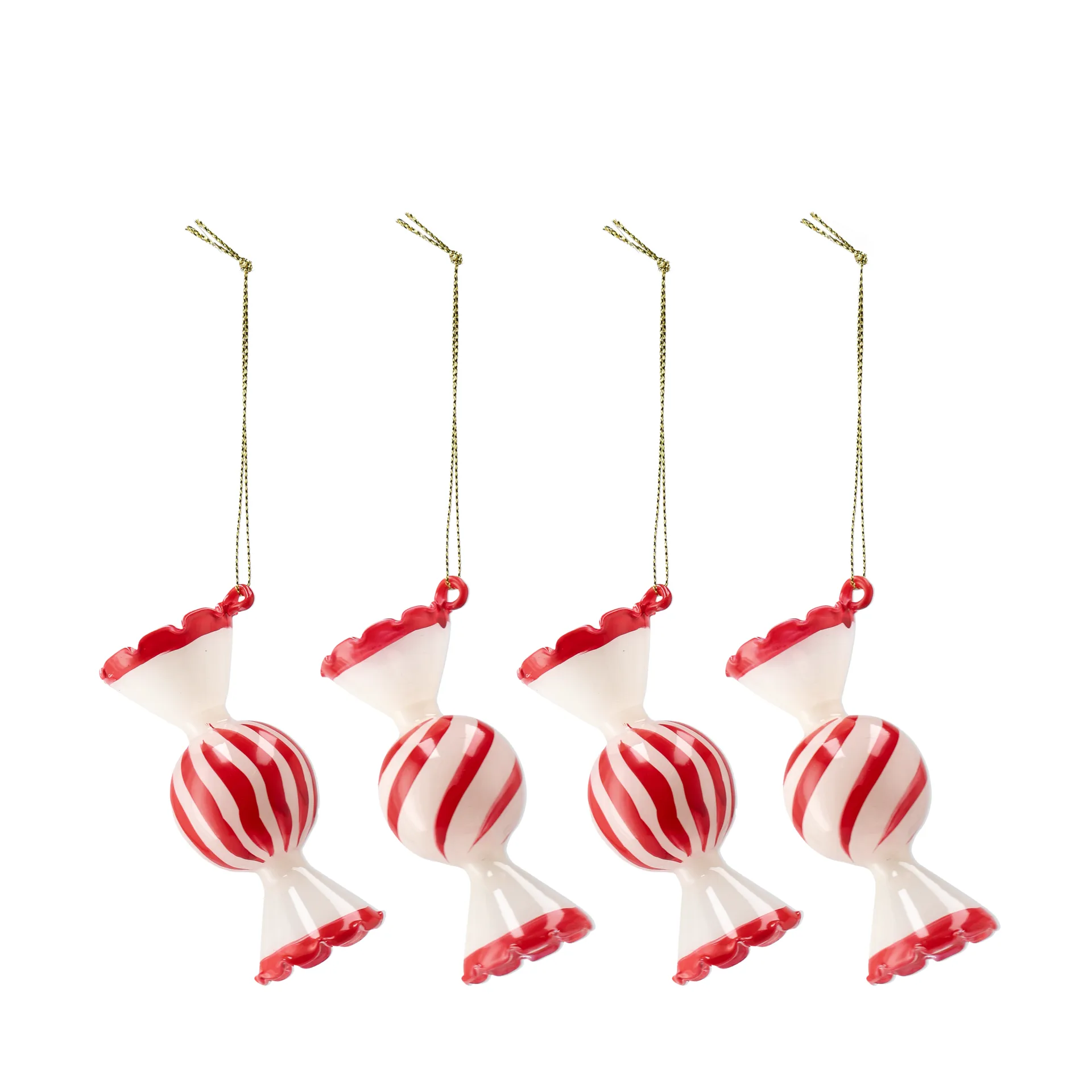 Boules de Noël Jolly, lot de 4, Rouge Scandi Living