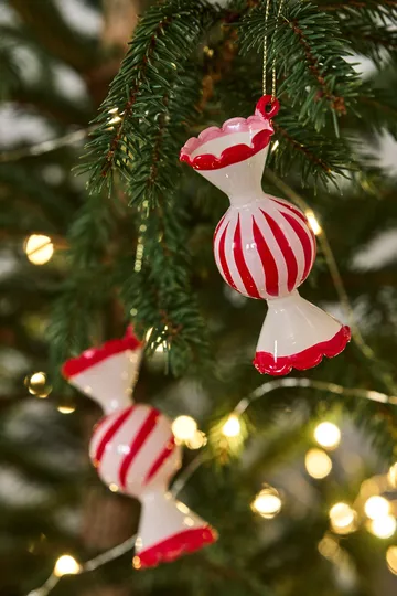 Boules de Noël Jolly, lot de 4 - Rouge - Scandi Living