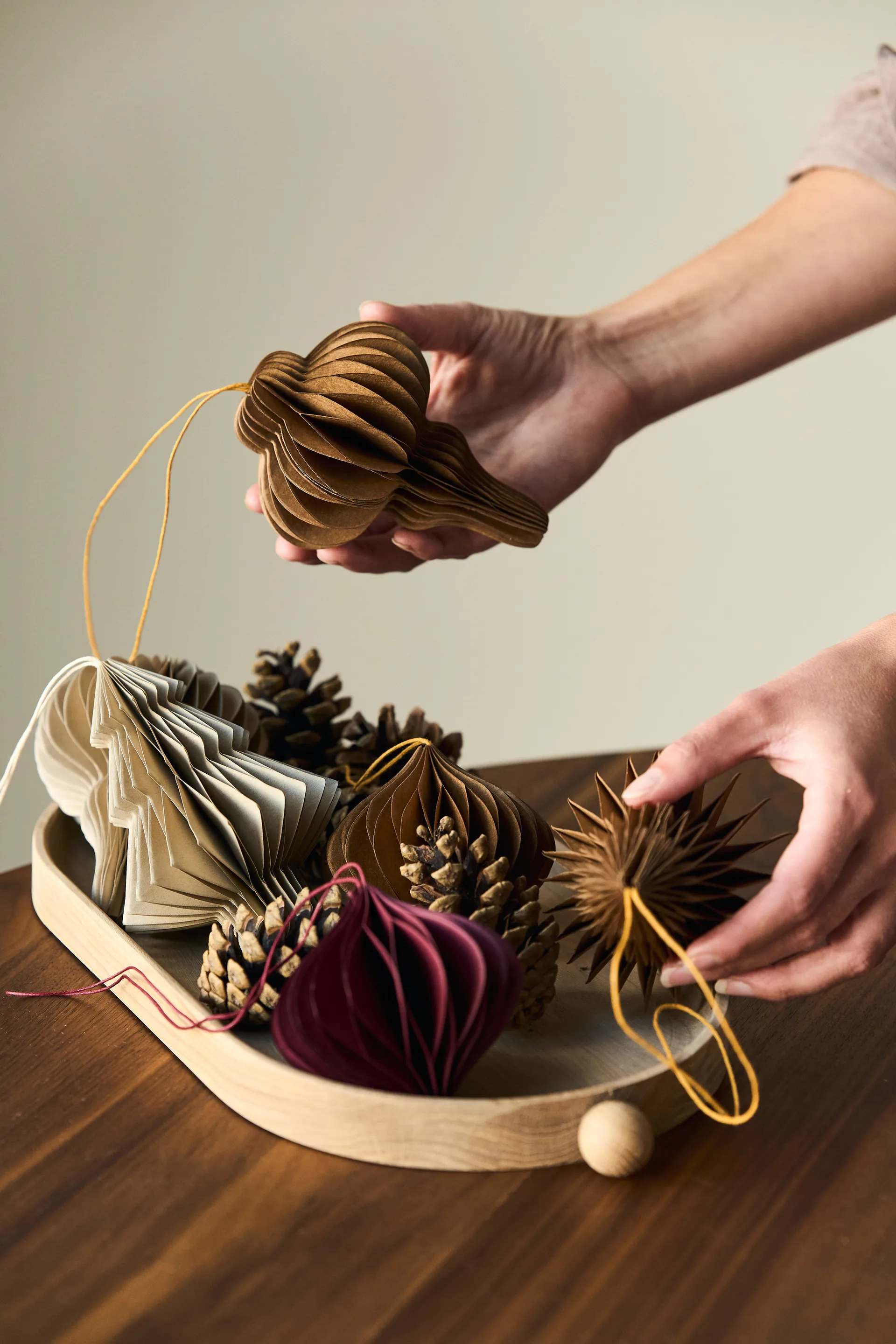 Boules de Noël Onion lot de 4, Rouge Scandi Living