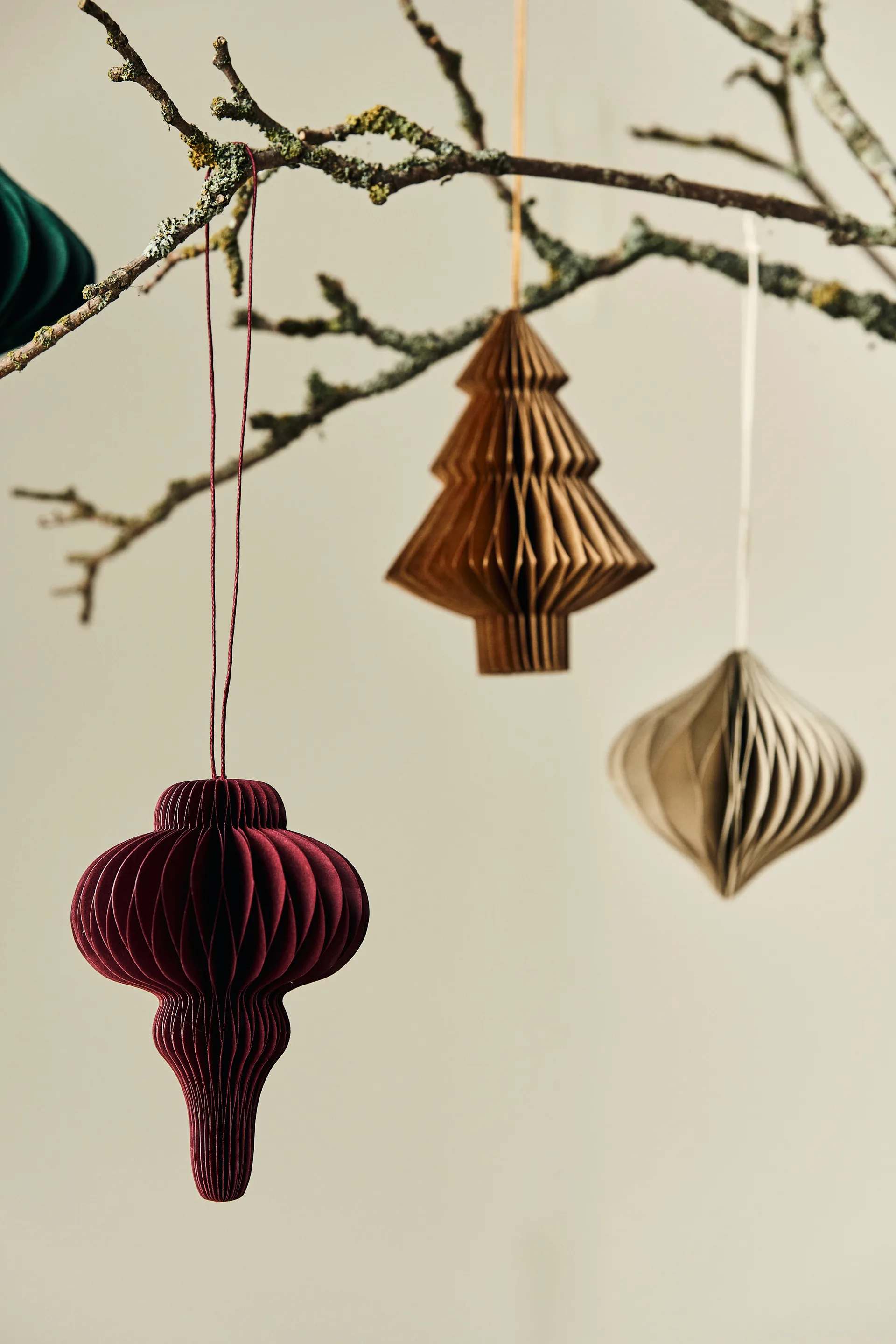 Boules de Noël Spira lot de 4, Rouge Scandi Living