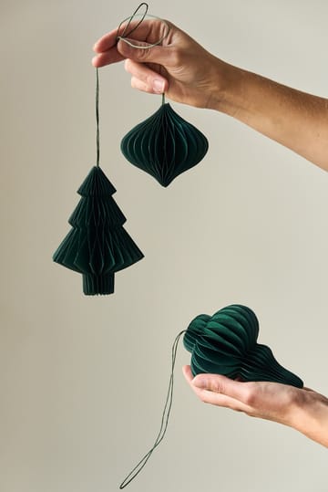 Boules de Noël Spira lot de 4 - Vert forêt - Scandi Living