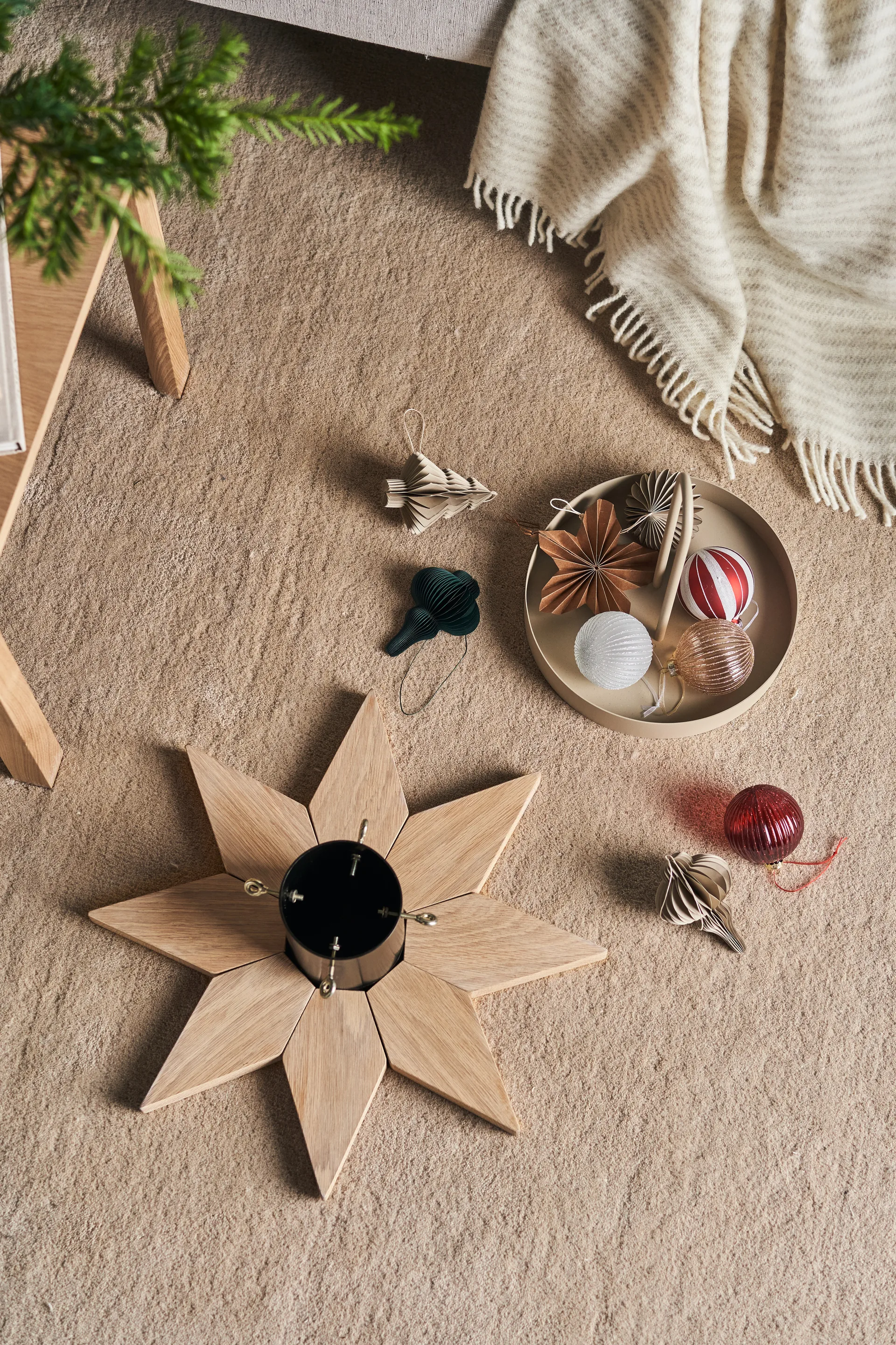 Boules de Noël Spira lot de 4, Vert forêt Scandi Living