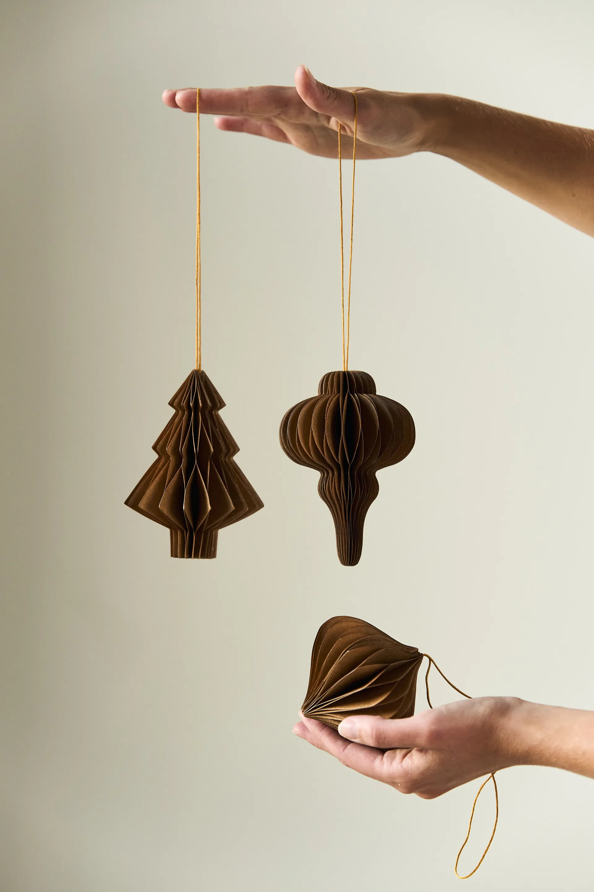 Boules de Noël Tree lot de 4, Naturel Scandi Living