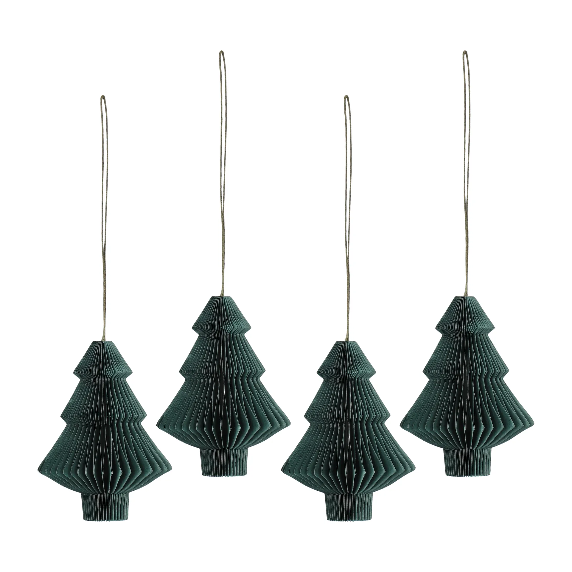 Boules de Noël Tree lot de 4, Vert forêt Scandi Living
