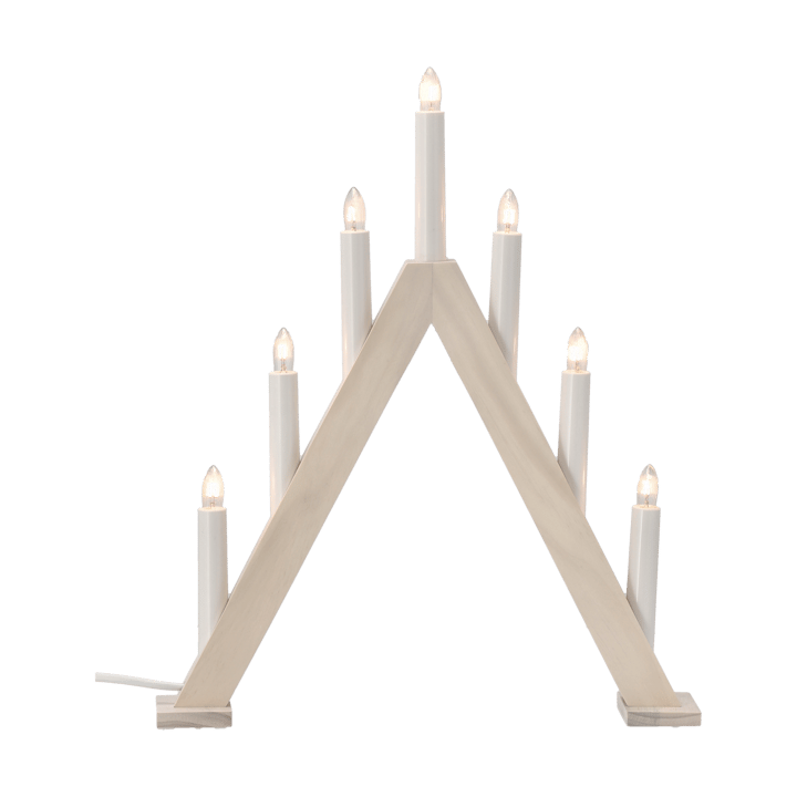 Chandelier de l'Avent 40 cm Nord, Blanchi lasuré Scandi Living