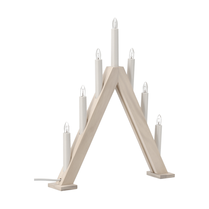 Chandelier de l'Avent 40 cm Nord, Blanchi lasuré Scandi Living