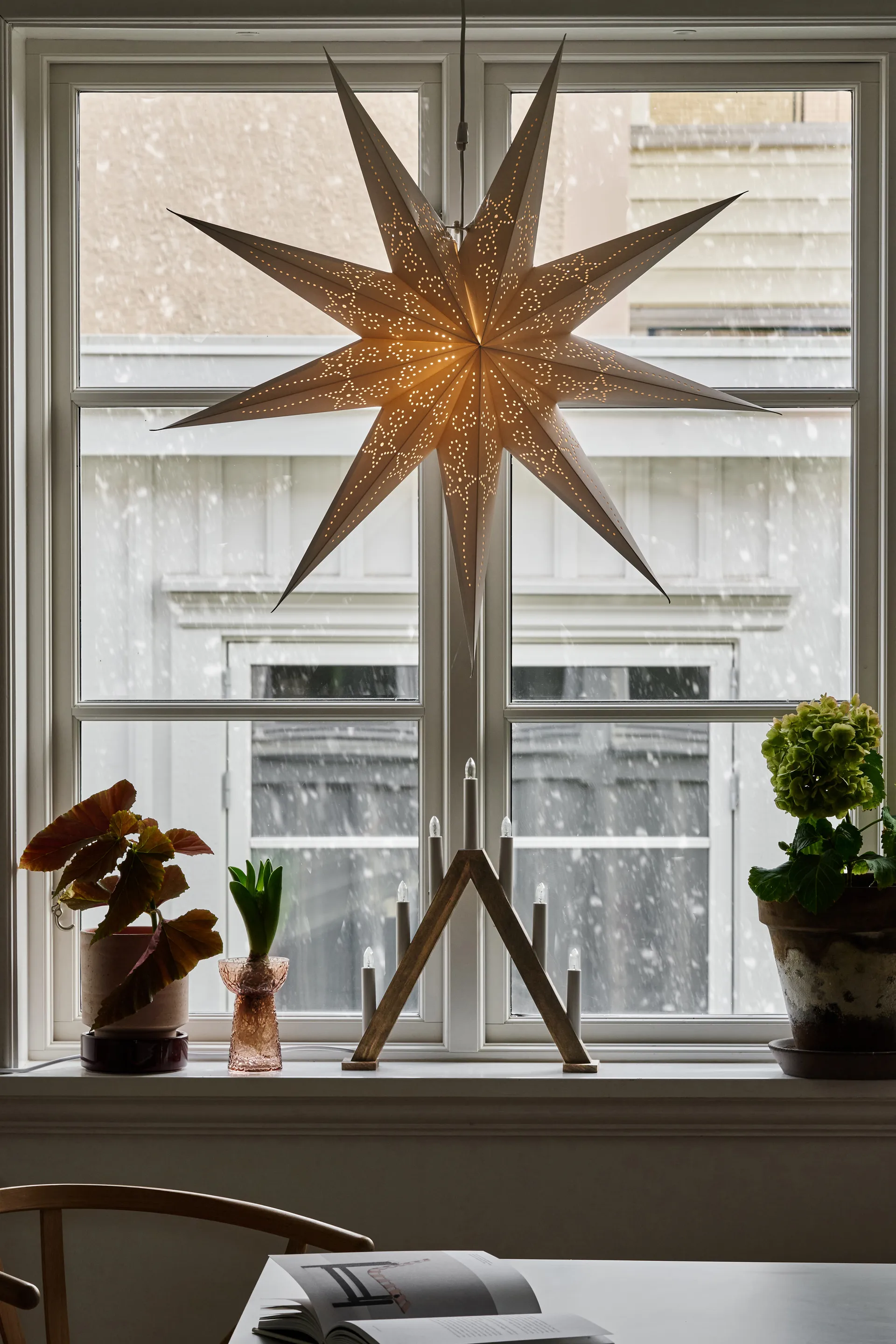 Chandelier de l'Avent 40 cm Nord, Teint foncé Scandi Living