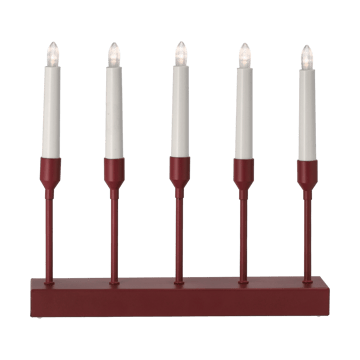 Chandelier de l'Avent portable 30 cm Kindle - Rouge foncé - Scandi Living
