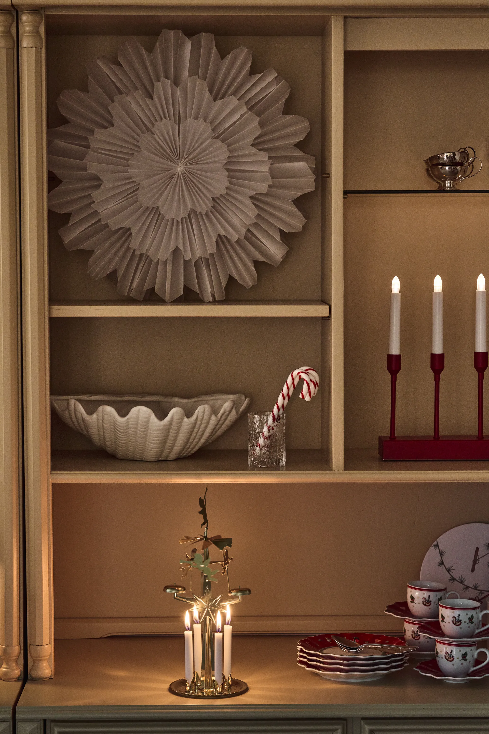 Chandelier de l'Avent portable 30 cm Kindle, Rouge foncé Scandi Living