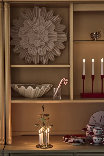 Chandelier de l'Avent portable 30 cm Kindle - Rouge foncé - Scandi Living